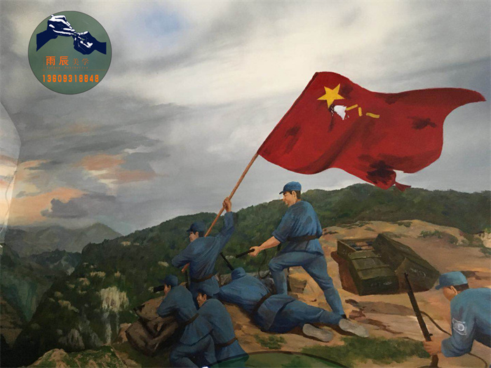 灵台抗战纪念馆彩绘